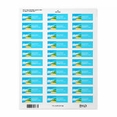 Labels voor Tropical Island Return-adres (Full Sheet)