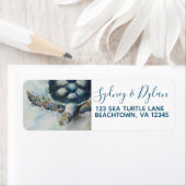 Labels voor Tropical Turtle Return-adres (Insitu)