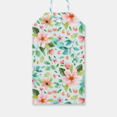 Labels voor Tropische florale strandbruiloft Cadeaulabel (Achterkant)