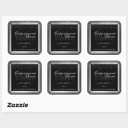 Labels voor verpakkingsmaterialen van Classy Black (Vel)
