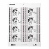 Labels voor vintage prinsessenwaterfles (Full Sheet)