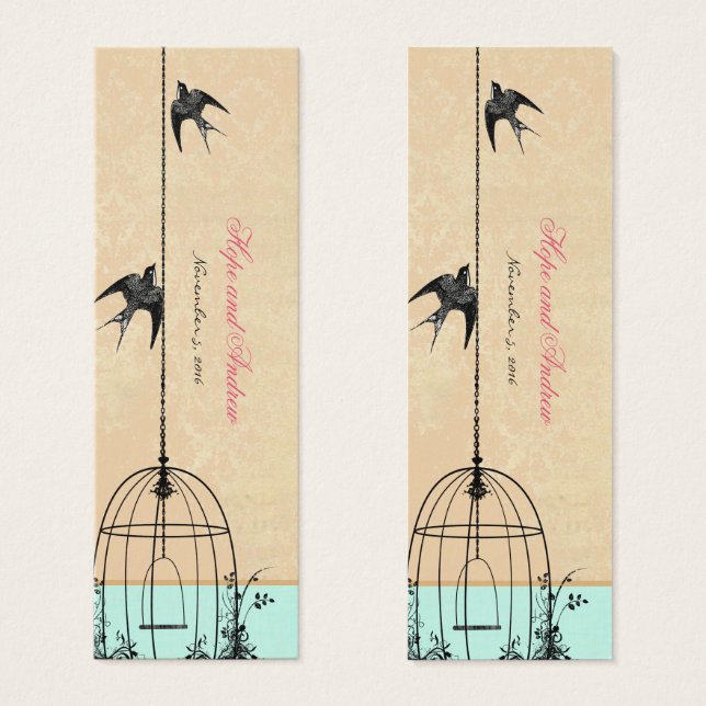  Labels voor vogelweddenschappen Mini Visitekaartjes (Voorkant /achterkant)