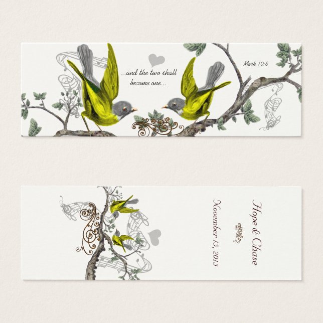  Labels voor vogelweddenschappen Mini Visitekaartjes (Voorkant /achterkant)