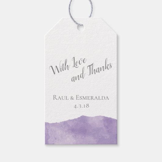 Labels voor Waterverf van lavendel Cadeaulabel (Voorkant)