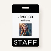 Labels voor werknemersnaam, persoonlijke bedrijfsl badge (Voorkant)