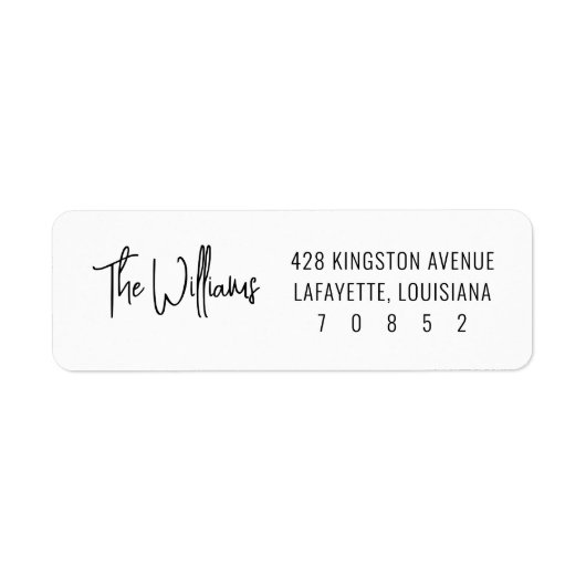 Labels voor zwart en wit, modern retouradres (Voorkant)