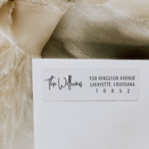 Labels voor zwart en wit, modern retouradres