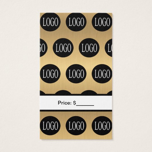 Labels voor zwarte en goudkleurige Logo Visitekaartje (Achterkant)
