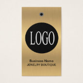 Labels voor zwarte en goudkleurige Logo Visitekaartje (Voorkant)