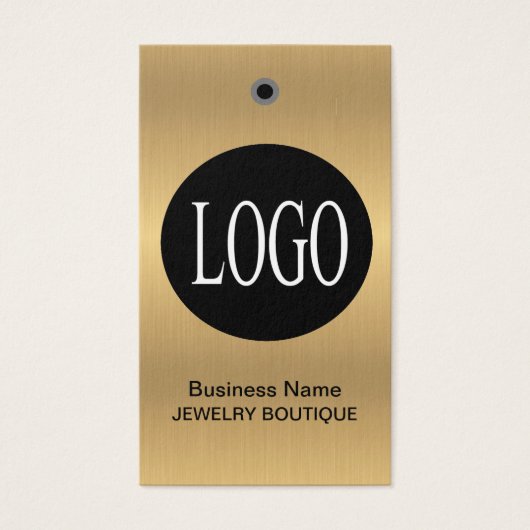 Labels voor zwarte en goudkleurige Logo Visitekaartje (Voorkant)