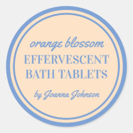 Labelsjabloon voor bruistabletten voor bad ronde sticker