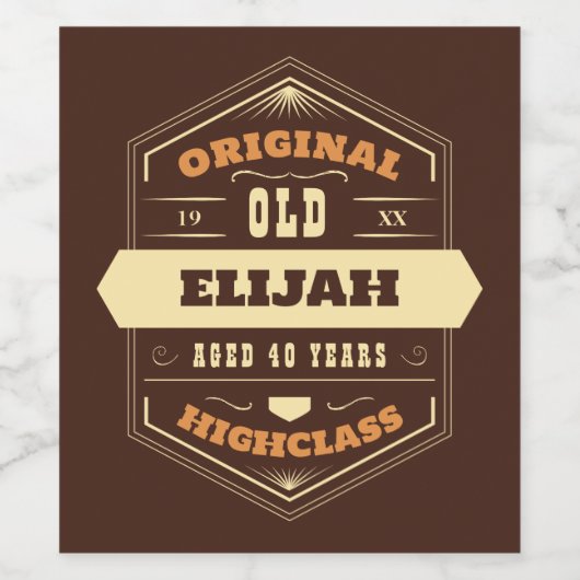 labelstijl wijn etiket (Enkel label)