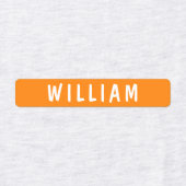 (Labeltjes in oranje waterdicht) Naam kind kleding Labels (Design 1)