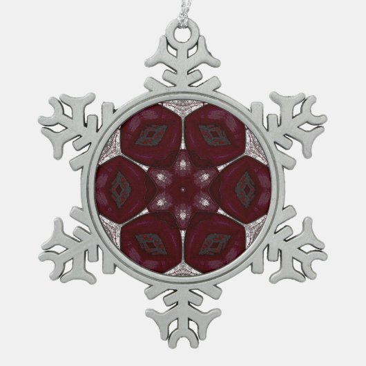 Labia Fluer Prem Mandal Tin Sneeuwvlok Ornament (Voorkant)