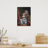 Labille-Guiard - zelf-portret met twee studenten Poster (Keuken)
