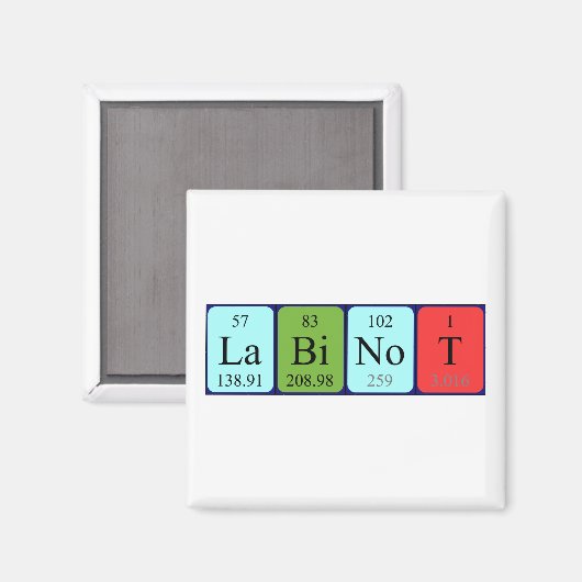 Labinot periodiek table name magnet (Voorkant / Achterkant)