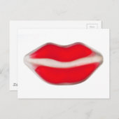 Labios rojos dulces de gelatina briefkaart (Voorkant / Achterkant)