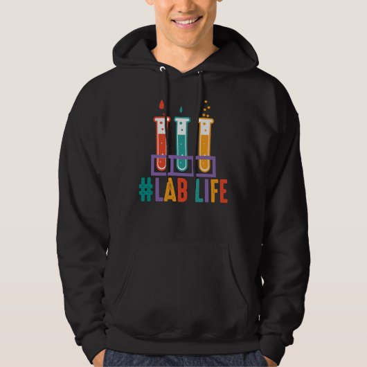 Lablife Test Buizen Medisch Laboratorium Wetenscha Hoodie (Voorkant)