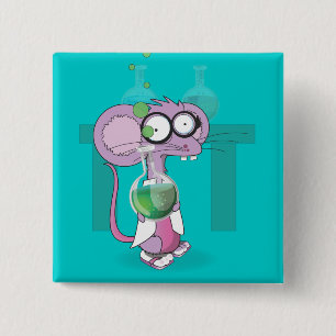 Labmuis Vierkante Button 5,1 Cm