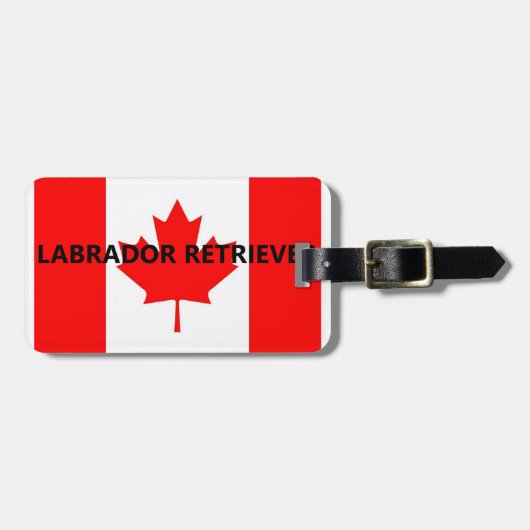 labnaam Canadees-vlag Bagagelabel (Voorkant horizontaal)
