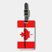 labnaam Canadees-vlag Bagagelabel (Voorkant verticaal)