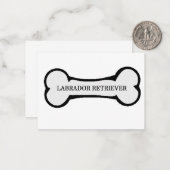 labnaam op bot notitiekaartje (Voorkant / Achterkant in situ)