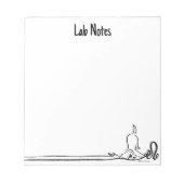 Labnotities Whimsical Zwart-Wit Notitieblok Op Maa (Voorkant)