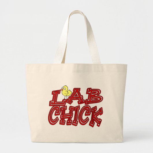 LABOCHICK (LABORATORIUM) GROTE TOTE BAG (Voorkant)