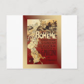 LaBoheme ~ Puccini Opera 1896 w/Achtergrond Briefkaart (Voorkant)