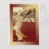 LaBoheme ~ Puccini Opera 1896 w/Achtergrond Briefkaart (Voorkant)
