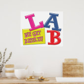 LABOMOTTO - WE KRIJGEN RESULTATEN - MEDISCHE LABOR POSTER (Keuken)