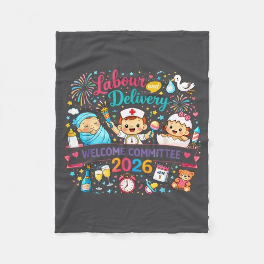 Labor &amp; Delivery 2026 New Year Welcome Committ Fleece Deken (Voorkant)
