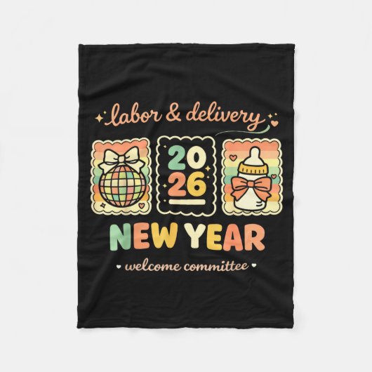 Labor &amp; Delivery 2026 New Year Welcome Committ Fleece Deken (Voorkant)