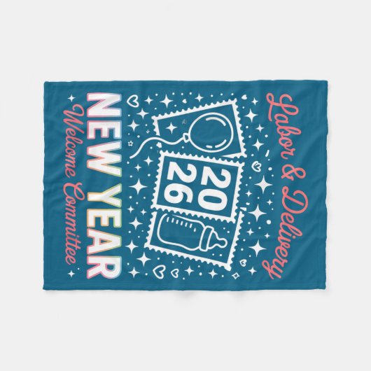 Labor &amp; Delivery 2026 New Year Welcome Committ Fleece Deken (Voorkant (Horizontaal))
