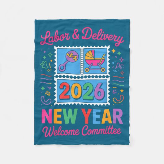 Labor &amp; Delivery 2026 New Year Welcome Committ Fleece Deken (Voorkant)