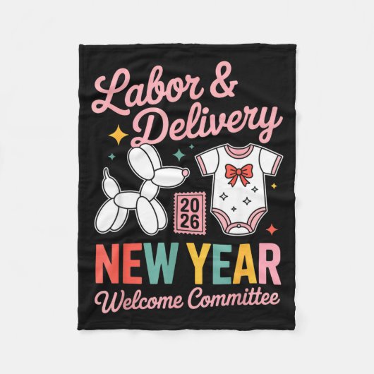 Labor &amp; Delivery 2026 New Year Welcome Committ Fleece Deken (Voorkant)