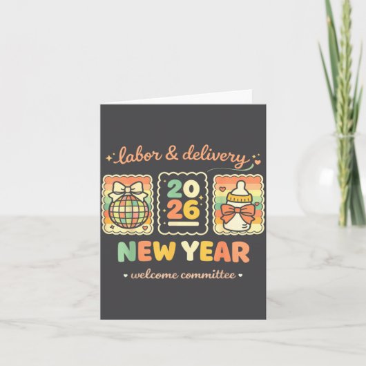 Labor &amp; Delivery 2026 New Year Welcome Committ Kaart (Voorkant)