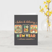 Labor &amp; Delivery 2026 New Year Welcome Committ Kaart (Gele Bloem)