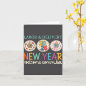 Labor &amp; Delivery 2026 New Year Welcome Committ Kaart (Gele Bloem)