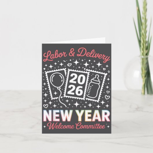 Labor &amp; Delivery 2026 New Year Welcome Committ Kaart (Voorkant)