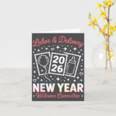 Labor &amp; Delivery 2026 New Year Welcome Committ Kaart (Gele Bloem)