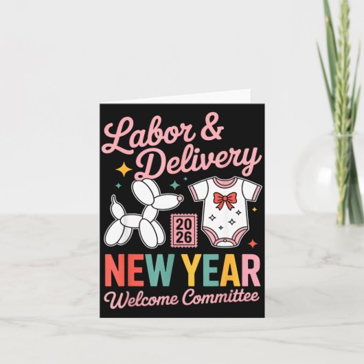Labor &amp; Delivery 2026 New Year Welcome Committ Kaart (Voorkant)