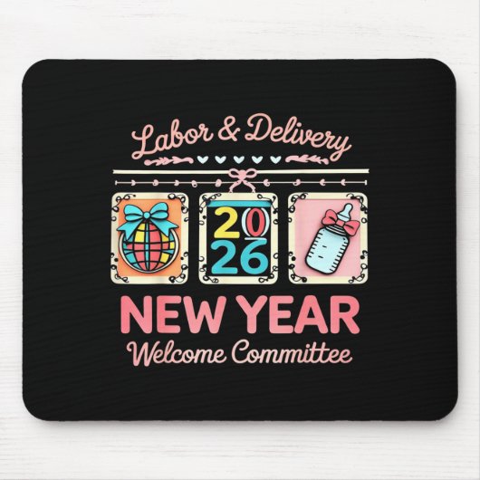 Labor &amp; Delivery 2026 New Year Welcome Committ Muismat (Voorkant)