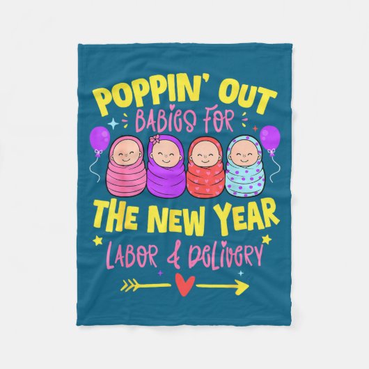 Labor And Delivery L&amp;d Nurse Happy New Year  Fleece Deken (Voorkant)