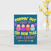 Labor And Delivery L&d Nurse Happy New Year Kaart (Gele Bloem)