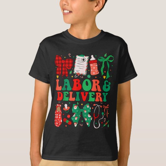 Labor And Delivery Nurse Christmas L&d Nursing T-shirt (Voorkant)