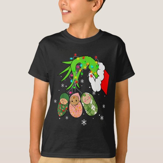 Labor And Delivery Nurse Christmas Lights Snowflak T-shirt (Voorkant)
