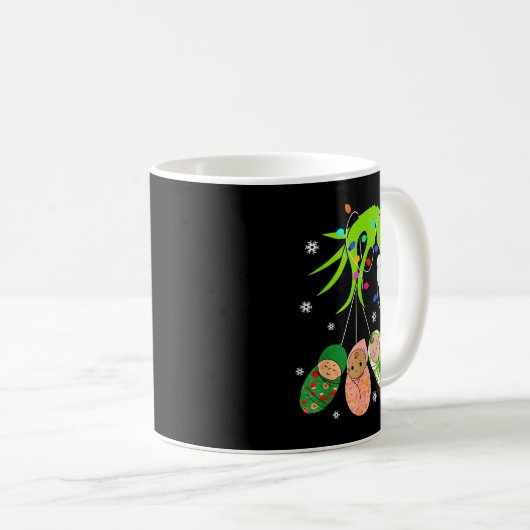 Labor And Delivery Nurse Merry Christmas Xmas Ligh Koffiemok (Voorkant rechts)