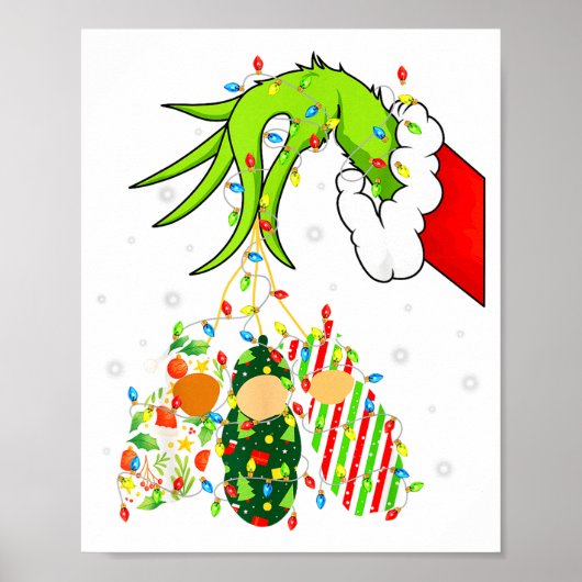 Labor And Delivery Nurse Merry Christmas Xmas Ligh Poster (Voorkant)