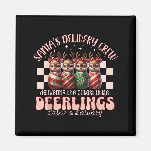 Labor And Delivery Reindeer Swaddle Christmas L&am Magneet (Voorkant)